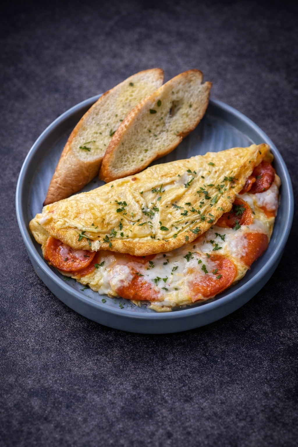 Омлет с пеперони