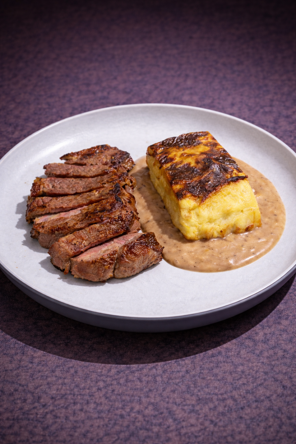 Стриплойн с гратеном